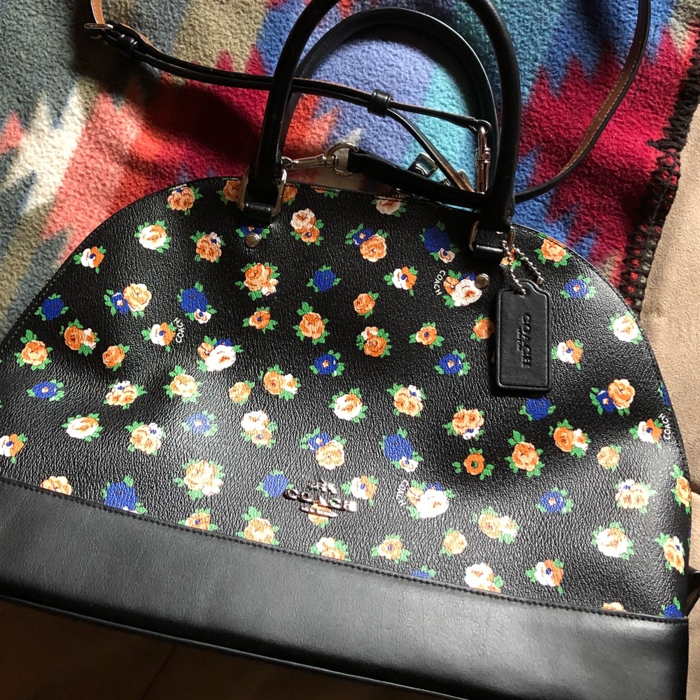 Coach Sierra Satchel- floral- Like New